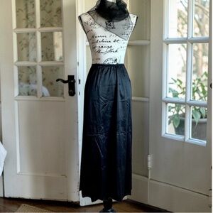 Vintage 1960s Vanity Fair Black Maxi Half Slip